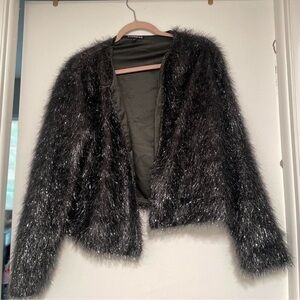 Express Fringe Sparkly Jacket